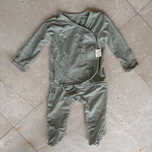 Sage Green Baby Footie with Wrap Style 0-3 Month